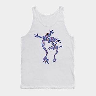 Purple Festive Dancing Frogs Tank Top